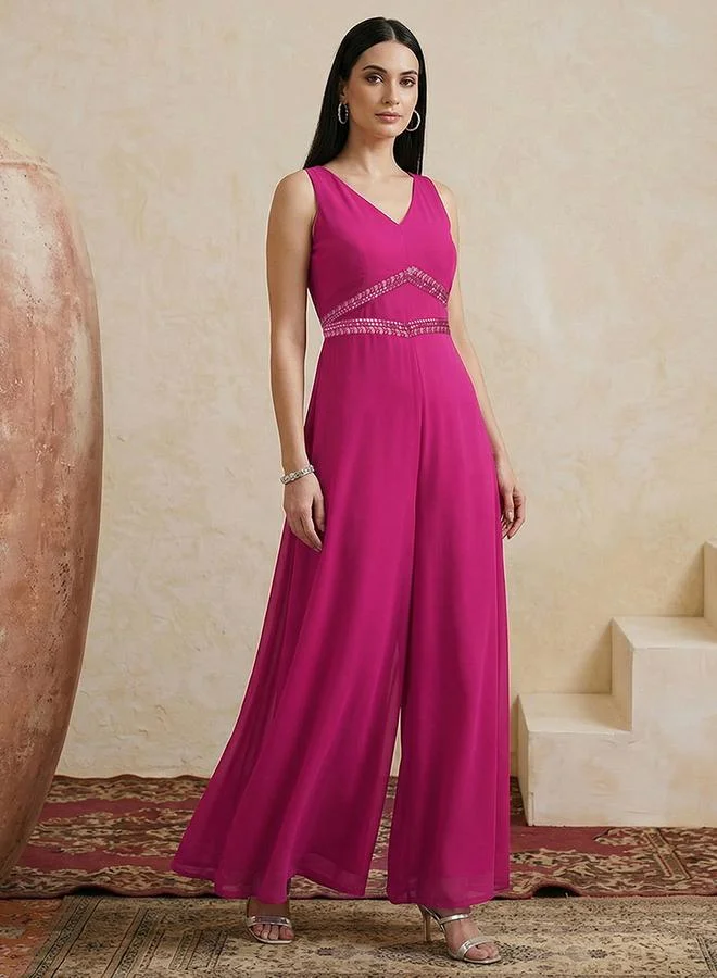 جلو باص جمبسوت احتفالي جورجيت بتفاصيل مطرزة